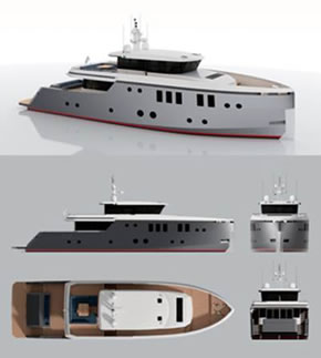 Monohull powerboats over 20m